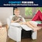Flash Furniture Kids Recliner, 26" to 39" x 28", Upholstery Color: White BT-7985-KID-WHITE-GG - alternate 6